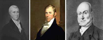 John Quincy Adams, Albert Gallatin and Henry Clay