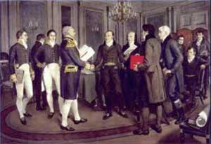 The conclusion of the Anglo-American Treaty in Ghent